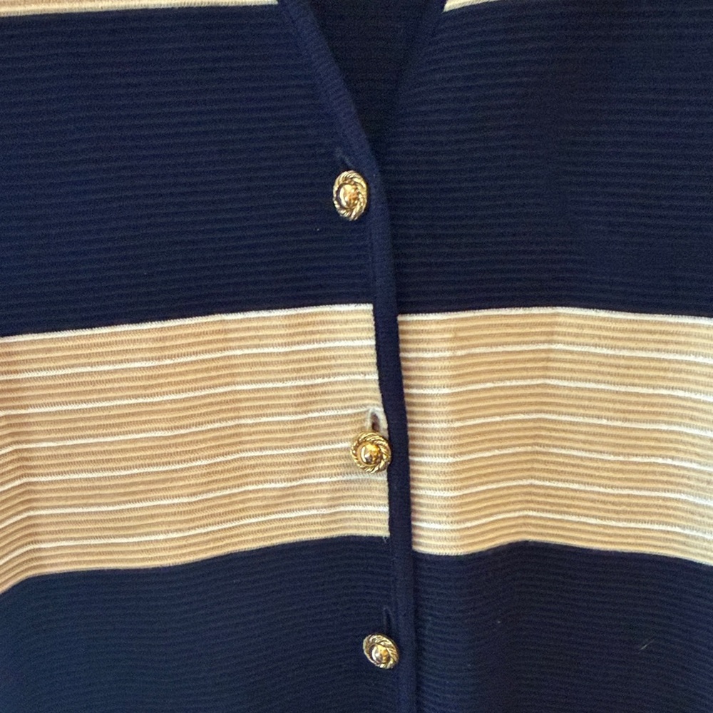 Wool Jaeger Striped Women's Sweater Sz L/XL - Picture 5 of 6